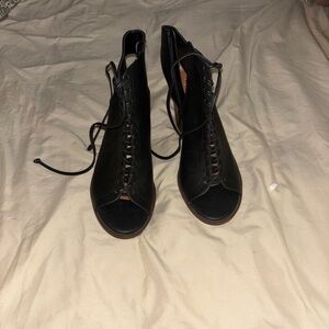 Forever 21 Black Lace-Up Boots for Women
